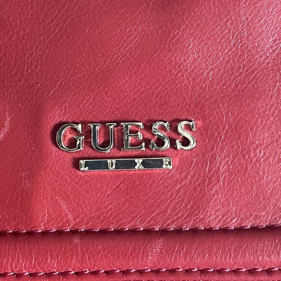 Guess Luxe by Marciano Genuine Leather Backpack Bag Sac Chunky Metal Zip Group - Picture 9 of 16